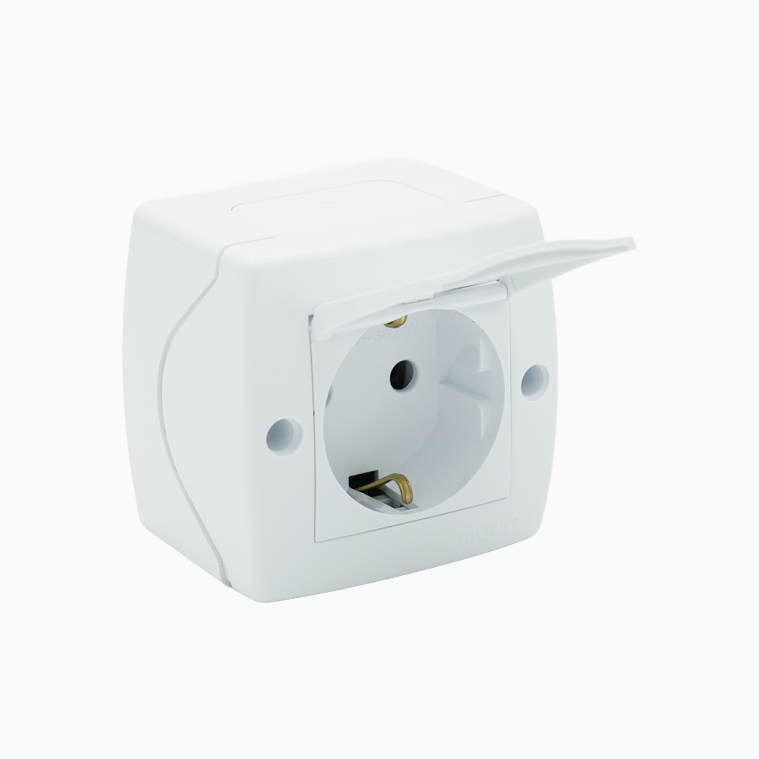Grounded socket with cover 16A, 250 V
