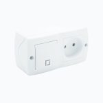 1-gang switch + socket without grounding
