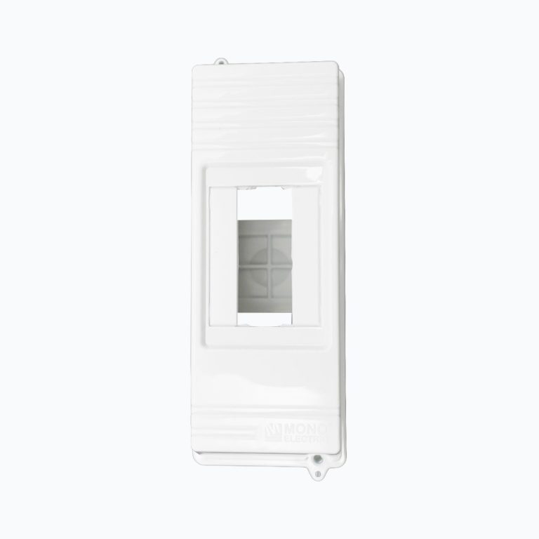 Sealable surface-mounted junction box for 1–2 circuit breakers